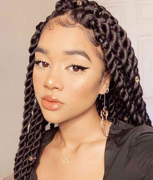 synthetic lace front afro twist braided wigs for black women mambo full head wig heat resistant fiber hair 18inch 22inch, Black;brown
synthetic lace front afro twist braided wigs for black women mambo full head wig heat resistant fiber hair 18inch 22inch, Black;brown