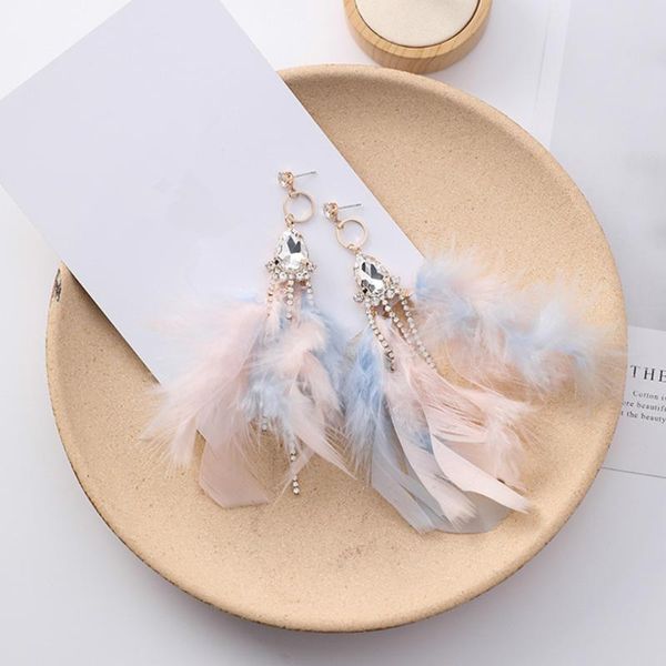 dangle & chandelier fashion elegant colorful feather tassel drop earrings shiny crystal rhinestone beads jewelry for women, Silver
dangle & chandelier fashion elegant colorful feather tassel drop earrings shiny crystal rhinestone beads jewelry for women, Silver