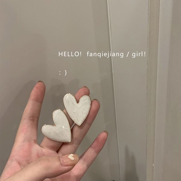 pink black white color big heart stud dangle earrings for women girl korean love drop glaze aesthetic daily life minimalist jewelry piercing, Silver
pink black white color big heart stud dangle earrings for women girl korean love drop glaze aesthetic daily life minimalist jewelry piercing, Silver