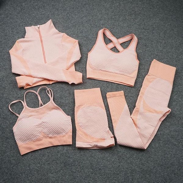 yoga outfit set seamless women sportswear fitness long sleeve gym clothing high waist leggings workout running clothes 5pcs suit
yoga outfit set seamless women sportswear fitness long sleeve gym clothing high waist leggings workout running clothes 5pcs suit