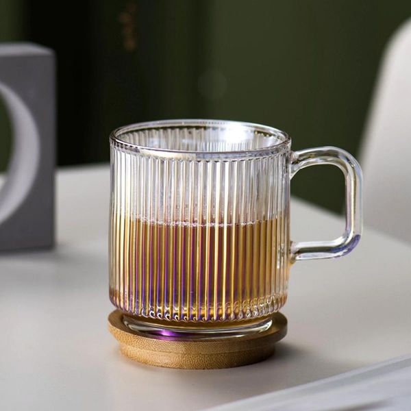 mugs creative modern striped glass coffee cup with wooden lid home breakfast milk water mug kitchen utensils decoration
mugs creative modern striped glass coffee cup with wooden lid home breakfast milk water mug kitchen utensils decoration