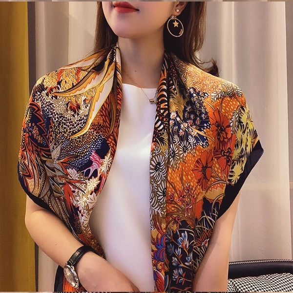 scarves 90x90cm neckerchief silk hankies fashion summer sunscreen satin kerchief print beach shawl ponchos and capes, Blue;gray
scarves 90x90cm neckerchief silk hankies fashion summer sunscreen satin kerchief print beach shawl ponchos and capes, Blue;gray
