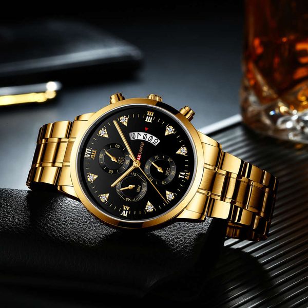 watch diamond scale stainless steel calendar quartz men's waterproof business leisure gold black fashion, Slivery;brown
watch diamond scale stainless steel calendar quartz men's waterproof business leisure gold black fashion, Slivery;brown