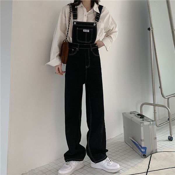 women's jumpsuits & rompers new female jeans korean style, vintage, loose, black, jeans, high waist, smooth, women's pants z2c2, Black;white
women's jumpsuits & rompers new female jeans korean style, vintage, loose, black, jeans, high waist, smooth, women's pants z2c2, Black;white
