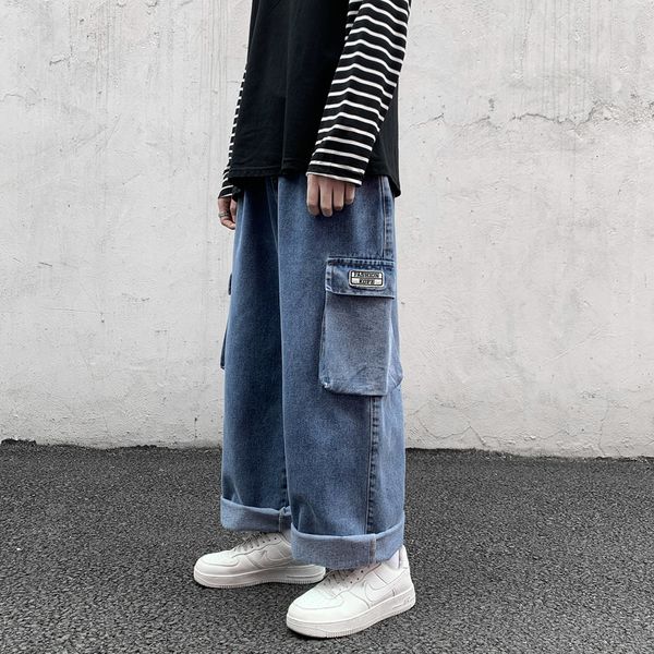 new 2021 men's oversize woman solid color denim pants hip hop korean streetwear male jeans f85n, Blue
new 2021 men's oversize woman solid color denim pants hip hop korean streetwear male jeans f85n, Blue