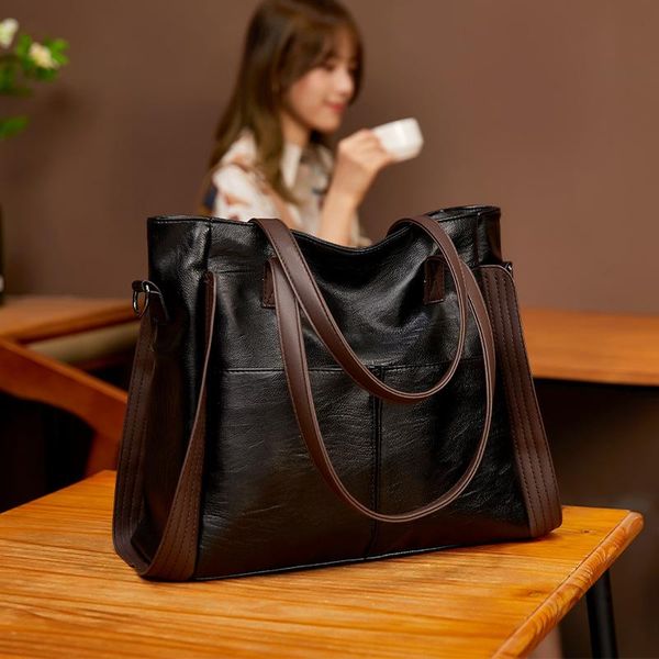 vintage designer luxury women's female 2021 ladies fashion pu leather solid shoulder strap bags large totes bags
vintage designer luxury women's female 2021 ladies fashion pu leather solid shoulder strap bags large totes bags