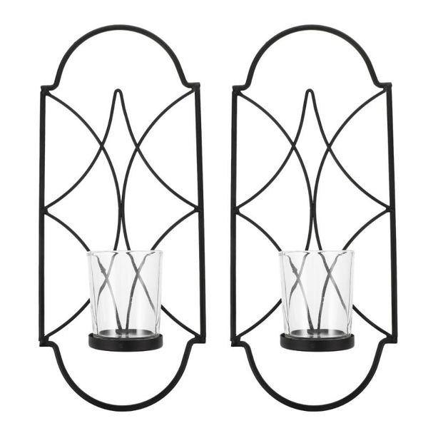 candle holders 2pcs delicate wall hanging stands elegant candlesticks home holder