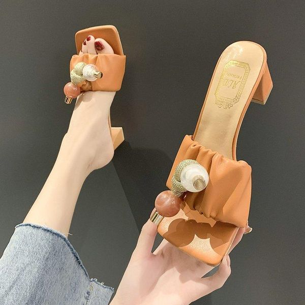 slippers rimocy fashion pleated pu leather women 2021 orange beige square heels sandals woman summer toe slides mujer, Black
slippers rimocy fashion pleated pu leather women 2021 orange beige square heels sandals woman summer toe slides mujer, Black