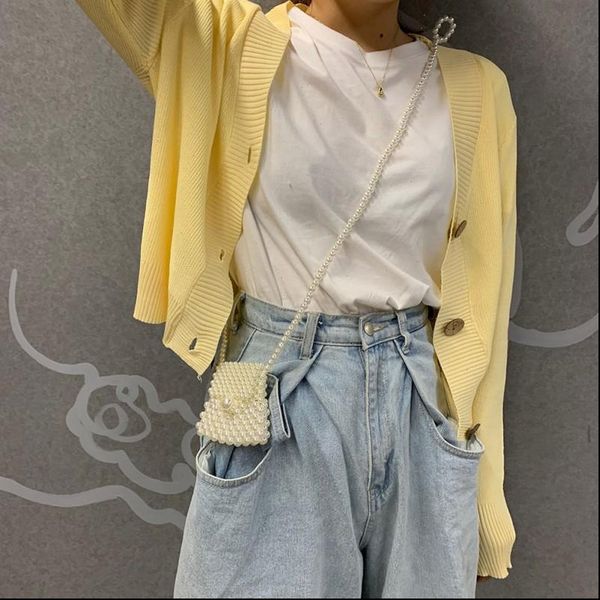 female knit cardigan korean solid color sweater loose female knitted fall yellow kardigan jumpers drop shipping, White;black
female knit cardigan korean solid color sweater loose female knitted fall yellow kardigan jumpers drop shipping, White;black