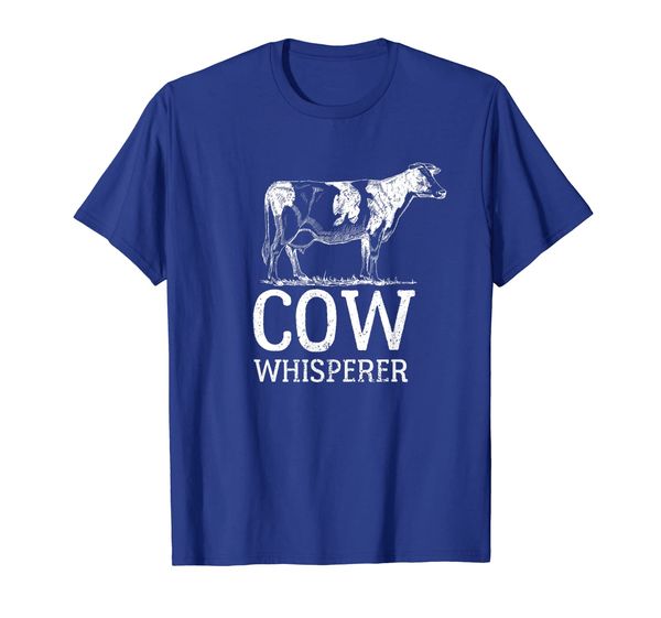 cow whisperer funny farmer gift t-shirt - white, White;black