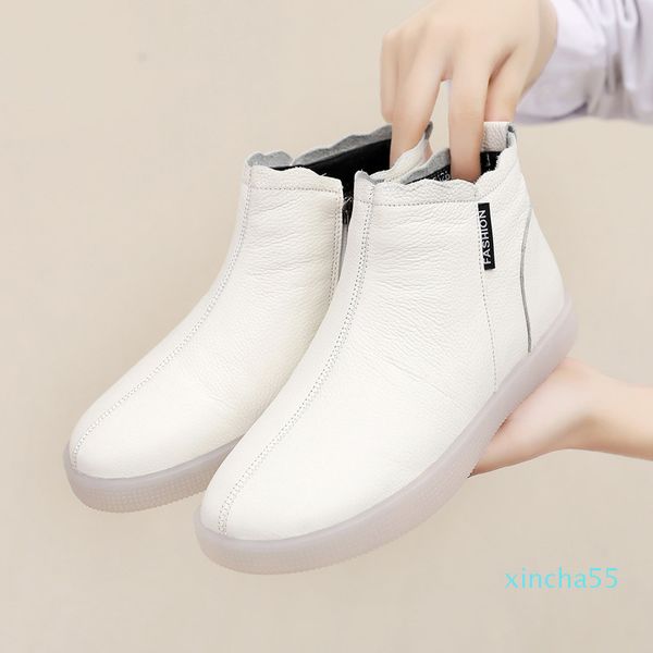 genuine leather cow women ankle boots warm wool motorcycle slip on super comfortable booties winter shoes white black
genuine leather cow women ankle boots warm wool motorcycle slip on super comfortable booties winter shoes white black
