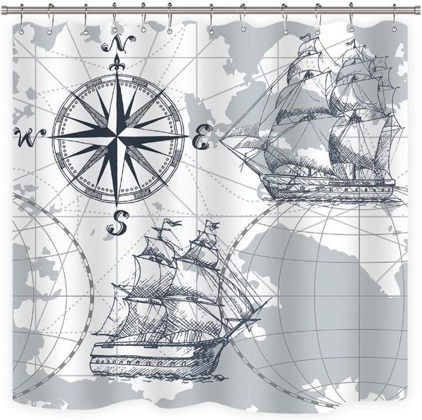 shower curtains nautical sailing map curtain pirate ship wheel compass fabric polyester waterproof with hooks
shower curtains nautical sailing map curtain pirate ship wheel compass fabric polyester waterproof with hooks