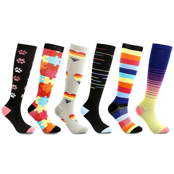 brands style running compression socks sports women men compression socks fit for edema varicose veins travel compress stockings knee high, Black
brands style running compression socks sports women men compression socks fit for edema varicose veins travel compress stockings knee high, Black