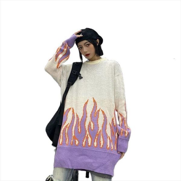 harajuku gothic style flame women sweaters red y2k clothes winter oversized loose knitted female pullover fashion, White;black
harajuku gothic style flame women sweaters red y2k clothes winter oversized loose knitted female pullover fashion, White;black