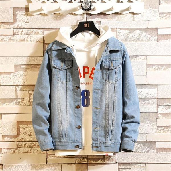 men's jackets blue jacket men 2021 spring and autumn slim korean fashion solid color denim mens clothing trends, Black;brown
men's jackets blue jacket men 2021 spring and autumn slim korean fashion solid color denim mens clothing trends, Black;brown