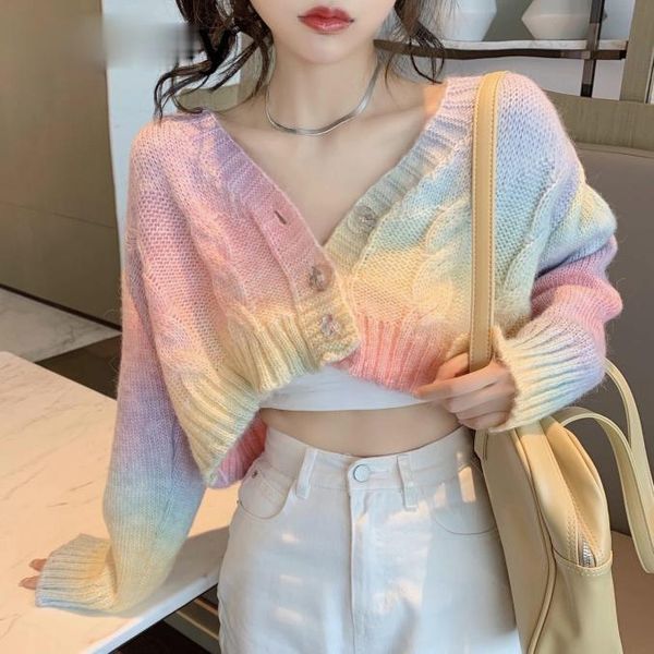 women's knits & tees fall 2021 knitted cardigan button up korean cute sweaters cropped women kawaii crop sweater knitting streetwear, White
women's knits & tees fall 2021 knitted cardigan button up korean cute sweaters cropped women kawaii crop sweater knitting streetwear, White