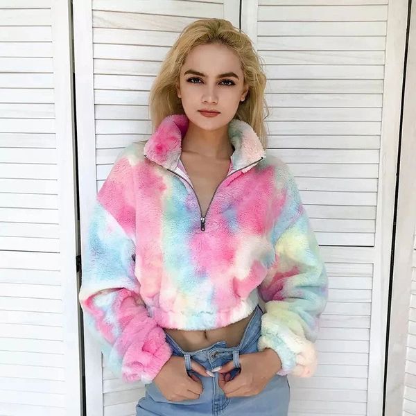 tie dye hoodies women sweatshirts plus size zipper turtleneck pullovers sweatshirt korean cropped hoodie autumn kg-10, Black 
tie dye hoodies women sweatshirts plus size zipper turtleneck pullovers sweatshirt korean cropped hoodie autumn kg-10, Black