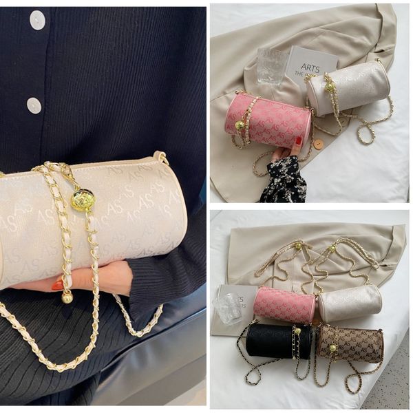 fashion cylinder small bag women's new sling shoulder messenger round golden ball chain versatile sling shoulder handbags
fashion cylinder small bag women's new sling shoulder messenger round golden ball chain versatile sling shoulder handbags