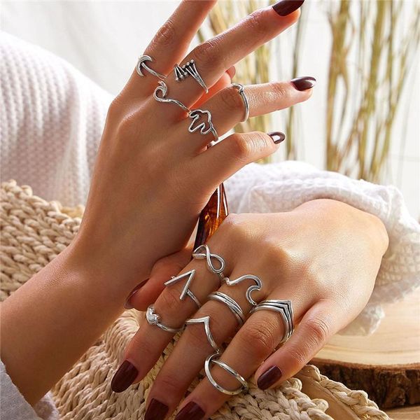 cluster rings 13 pcs/ set boho women arrow heart wave silver midi ring charm lady lover jewelry gift, Golden;silver
cluster rings 13 pcs/ set boho women arrow heart wave silver midi ring charm lady lover jewelry gift, Golden;silver