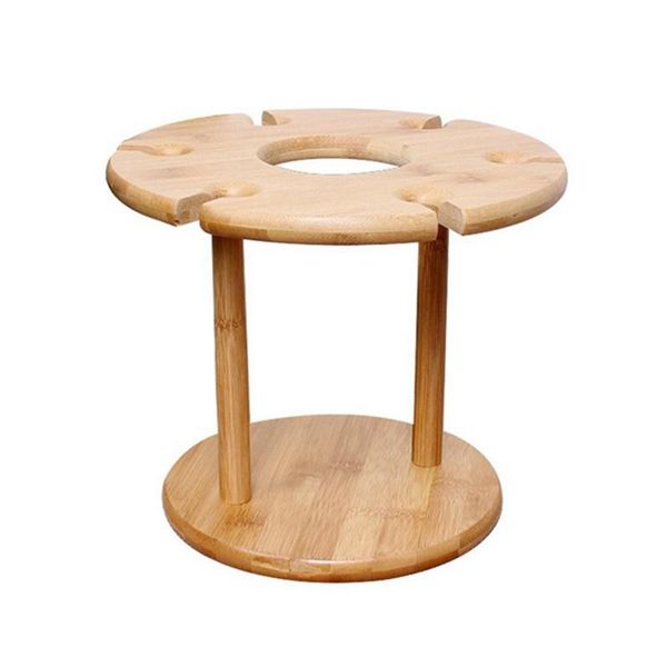 tablewine racks glass holder bamboo drying camping for 6 and 1 bottle