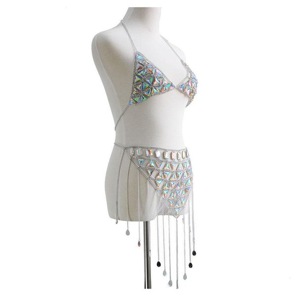 glittering colorful crystal tassel fashion beach body bra skirt set be jllghf bdesybag, Silver
glittering colorful crystal tassel fashion beach body bra skirt set be jllghf bdesybag, Silver