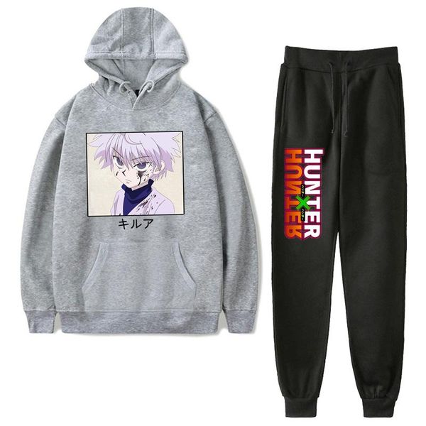 men's tracksuits x sets tracksuit men autumn winter hooded sweatshirt anime outfit sportswear 2021 male suit pullover two piece set, Gray
men's tracksuits x sets tracksuit men autumn winter hooded sweatshirt anime outfit sportswear 2021 male suit pullover two piece set, Gray