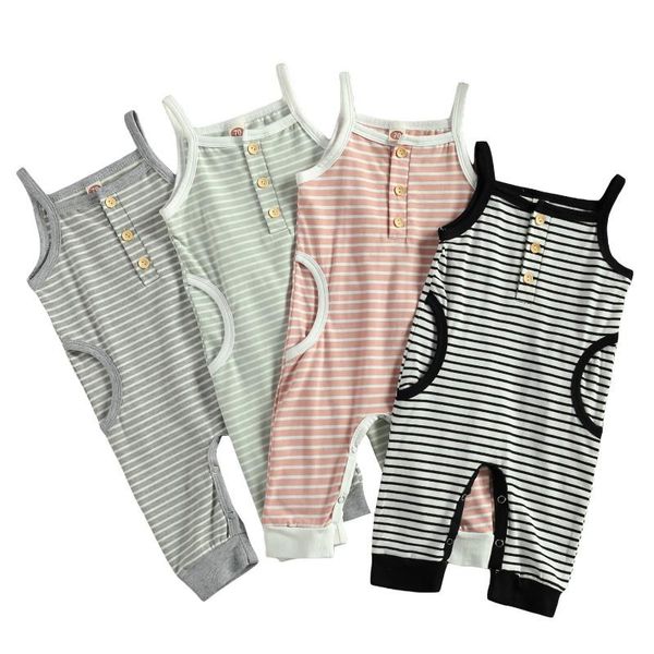 jumpsuits summer infant born baby striped jumpsuit toddler boy girl sleeveless long pants pocket romper 0-18m, Blue
jumpsuits summer infant born baby striped jumpsuit toddler boy girl sleeveless long pants pocket romper 0-18m, Blue