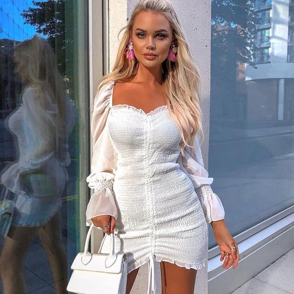 casual dresses elegant drawstring mini dress flare sleeve backless bodycon women autumn fashion streetwear chic agaric laces vestidos, Black;gray
casual dresses elegant drawstring mini dress flare sleeve backless bodycon women autumn fashion streetwear chic agaric laces vestidos, Black;gray