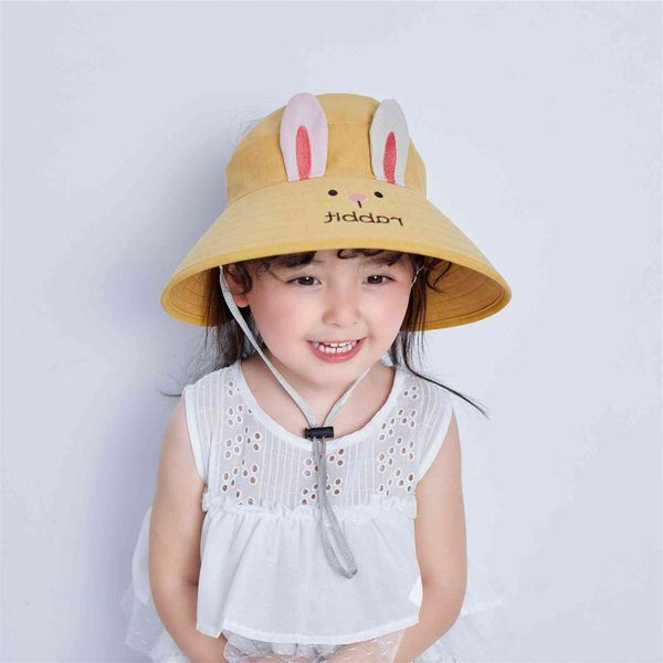 new summer big brim sunscreen rabbit ear cartoon empty super cute baby sunshade hat, Yellow
new summer big brim sunscreen rabbit ear cartoon empty super cute baby sunshade hat, Yellow