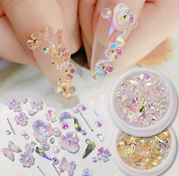 nail art decorations colorful ab crystal flower butterfly mix metal rivets pearls holographic diy nails rhinestones accessories, Silver;gold
nail art decorations colorful ab crystal flower butterfly mix metal rivets pearls holographic diy nails rhinestones accessories, Silver;gold