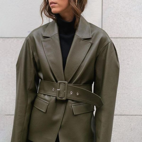 women's suits & blazers fashion casual tie belt women simple cozyes faux leather jackets elegant notched long sleeve female ladies, White;black
women's suits & blazers fashion casual tie belt women simple cozyes faux leather jackets elegant notched long sleeve female ladies, White;black