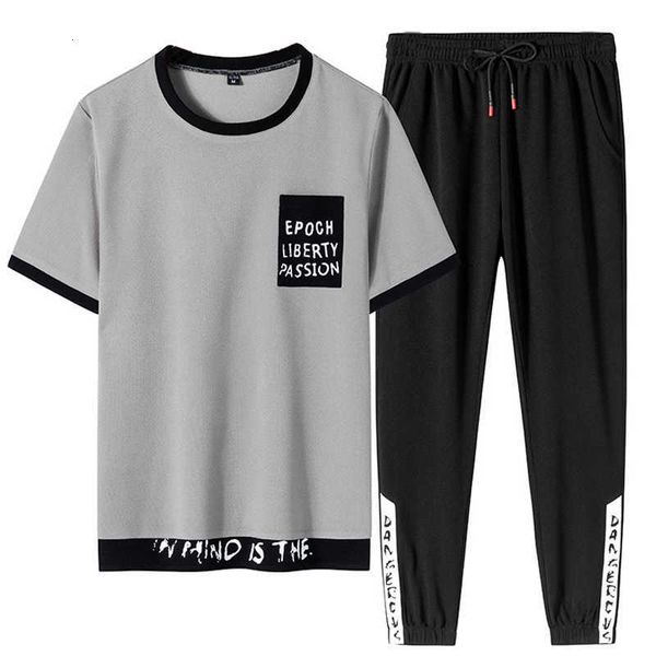 men's tracksuits plus size summer t-shirt sets 2 piece short sleeved sportswear tracksuit casual jogger sweat suits 6xl 7xl 8xl f4, Gray
men's tracksuits plus size summer t-shirt sets 2 piece short sleeved sportswear tracksuit casual jogger sweat suits 6xl 7xl 8xl f4, Gray