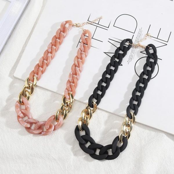 chains metal candy color resin splice thick chain link round cuban necklace punk trendy twist lock wristband necklaces for women men, Silver
chains metal candy color resin splice thick chain link round cuban necklace punk trendy twist lock wristband necklaces for women men, Silver