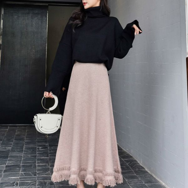 elegant solid-colored woman midi winter loose wild wide waist high hip mesh inferior leisure ladies skirt y109 49kp, Black
elegant solid-colored woman midi winter loose wild wide waist high hip mesh inferior leisure ladies skirt y109 49kp, Black