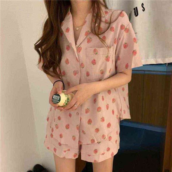 kitty summer all match womens sleepwears shorts printed strawberries homewear chic sweet oversize loose casual pajamas sets, Black;red
kitty summer all match womens sleepwears shorts printed strawberries homewear chic sweet oversize loose casual pajamas sets, Black;red