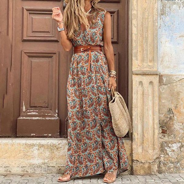 casual dresses boho women deep v neck sleeveless paisley print belt large hem party long dress 2021 spring summer street sexy, Black;gray
casual dresses boho women deep v neck sleeveless paisley print belt large hem party long dress 2021 spring summer street sexy, Black;gray