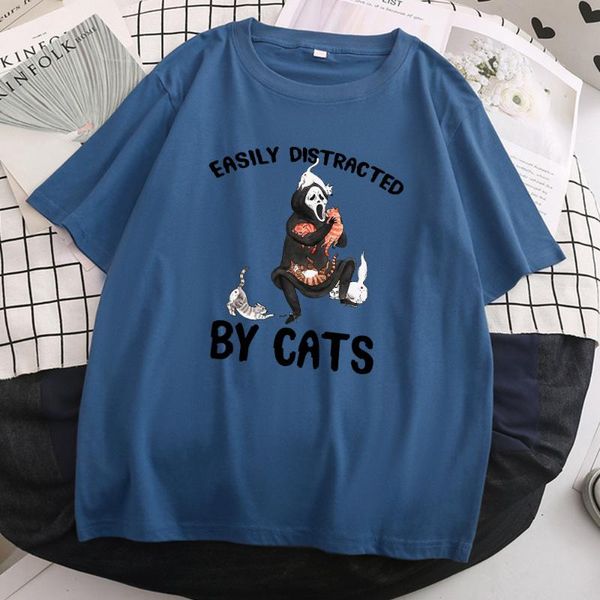 women's t-shirt easily distracted by cats women t shirts 2021 short sleeve shirt anime summer loose t-shirts for woman, White
women's t-shirt easily distracted by cats women t shirts 2021 short sleeve shirt anime summer loose t-shirts for woman, White