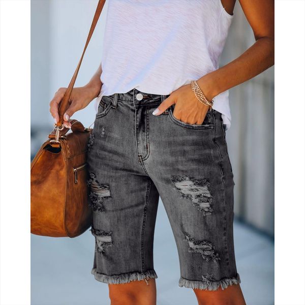 denim shorts fashion casual destroyed women jeans hole leggings short pants ripped streetwear, Blue
denim shorts fashion casual destroyed women jeans hole leggings short pants ripped streetwear, Blue