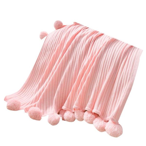 blankets 1pc cotton blanket hair sleeping breathable knitted bedding (90x110cm)