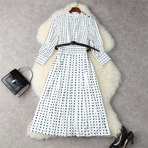 casual dresses 2021 women's long sleeve geometric print midi dress for autumn female clothes stand collar elegant office lady vestidos, Black;gray
casual dresses 2021 women's long sleeve geometric print midi dress for autumn female clothes stand collar elegant office lady vestidos, Black;gray