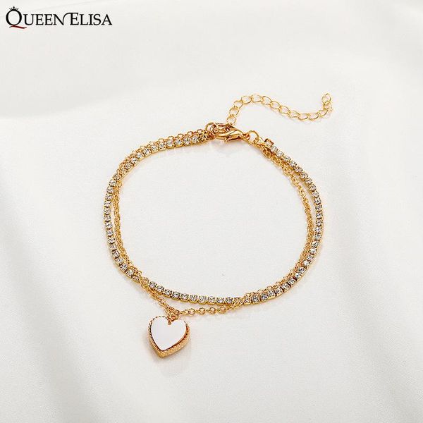 link, chain simple heart-shaped double-layer bracelet for women stainless steel gold color metal bracelets light luxury jewelry gifts 2021, Black
link, chain simple heart-shaped double-layer bracelet for women stainless steel gold color metal bracelets light luxury jewelry gifts 2021, Black