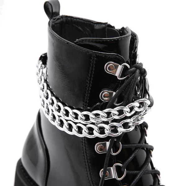 boots bottom platform 2021 big size chain women's shoes thick high heel short, Black
boots bottom platform 2021 big size chain women's shoes thick high heel short, Black