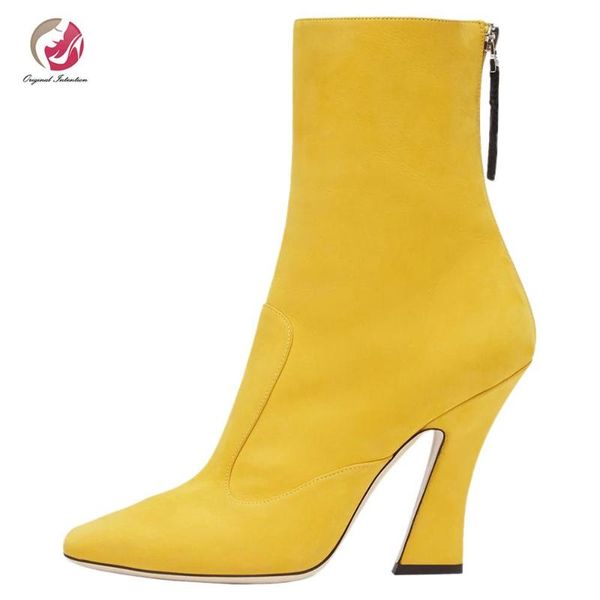 boots original intention 6 colors candy concise ankle woman pointed toe high-quality block heels sewing elegant, Black
boots original intention 6 colors candy concise ankle woman pointed toe high-quality block heels sewing elegant, Black