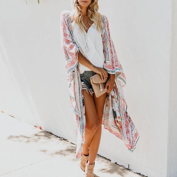 women's swimwear print vintage bikini beach cover up tunics for long kaftan robe de plage sarong swimsuit cover-ups, White;black
women's swimwear print vintage bikini beach cover up tunics for long kaftan robe de plage sarong swimsuit cover-ups, White;black