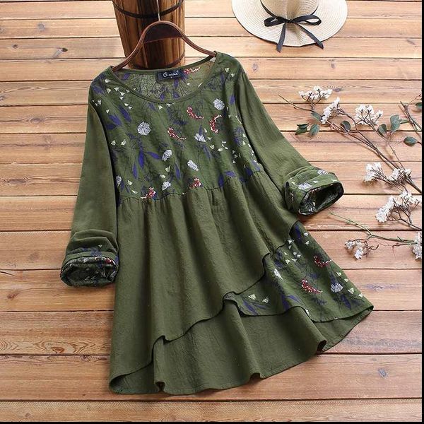 blusas zanzea spring long sleeve shirts vintage floral printed patchwork blouse women casual asymmetric tunic female, White
blusas zanzea spring long sleeve shirts vintage floral printed patchwork blouse women casual asymmetric tunic female, White