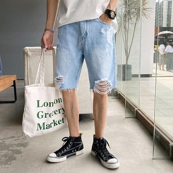 men's jeans 2021 summer denim shorts straight hip-hop beggar irregular fashion casual men knee-length, Blue
men's jeans 2021 summer denim shorts straight hip-hop beggar irregular fashion casual men knee-length, Blue
