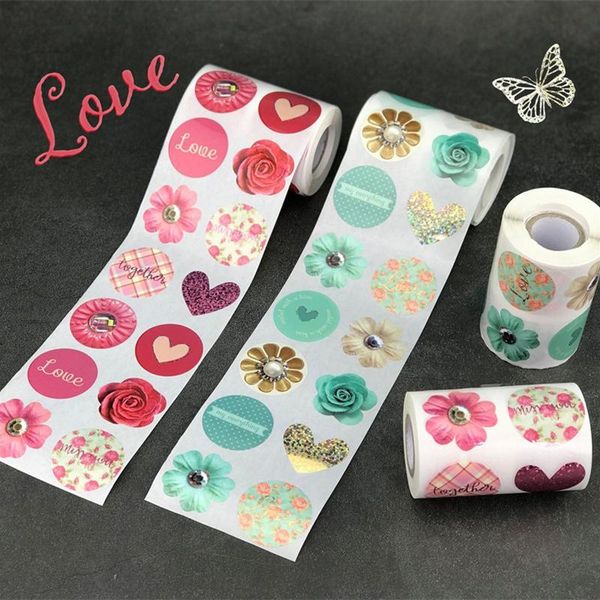 gift wrap 500pcs heart stickers flower love 1.5inch label sticker wedding cards envelope seal packing decoration supplies
gift wrap 500pcs heart stickers flower love 1.5inch label sticker wedding cards envelope seal packing decoration supplies