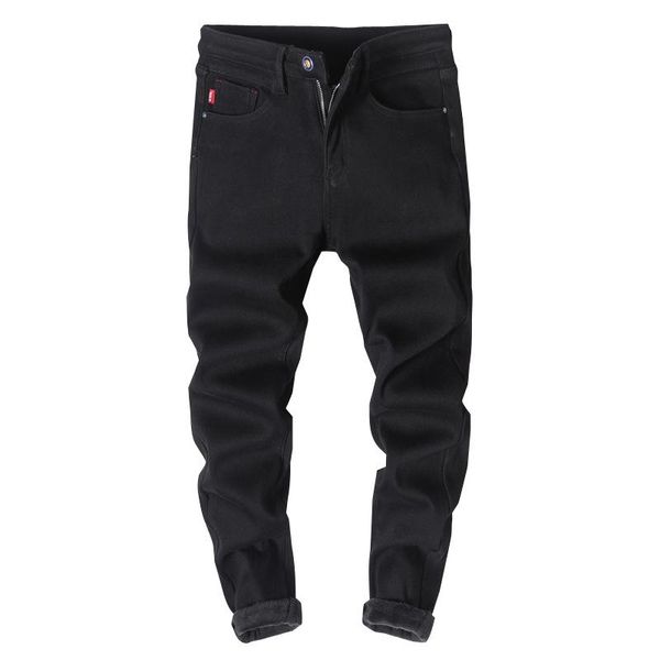 men's jeans men winter warm fleece thick solid color long fashion straight with small feetblack 28-38, Blue
men's jeans men winter warm fleece thick solid color long fashion straight with small feetblack 28-38, Blue