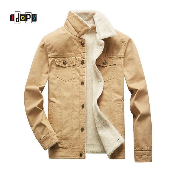 men's jackets idopy mens winter fleece casual slim fit bomber flight business workwer jacket warm outerwear coat for male, Black;brown
men's jackets idopy mens winter fleece casual slim fit bomber flight business workwer jacket warm outerwear coat for male, Black;brown