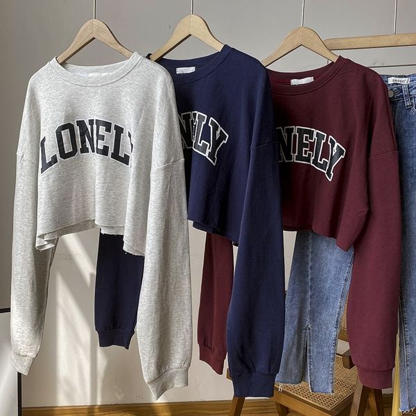 11.17 korean alphabet pattern slim long sleeve sweater college style top, Black 
11.17 korean alphabet pattern slim long sleeve sweater college style top, Black